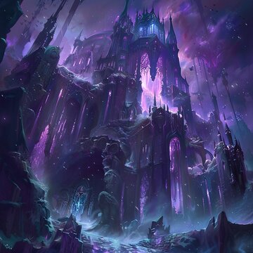 Epic landscape from the World of Warcraft universe, showcasing the game's iconic art style and fantasy setting.