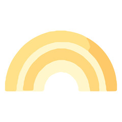 set of pastel color rainbows collection. Boho clipart for nursery decoration with cute rainbows. Perfect for baby shower, birthday, children's party. Gender neutral Scandinavian nursery graphics.