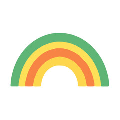 Fototapeta premium set of pastel color rainbows collection. Boho clipart for nursery decoration with cute rainbows. Perfect for baby shower, birthday, children's party. Gender neutral Scandinavian nursery graphics.