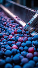Grapes Being Processed for Red Wine