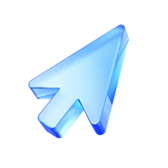 Gordijnen 3D 3D cursor pijl op witte achtergrond  © Sashkin
