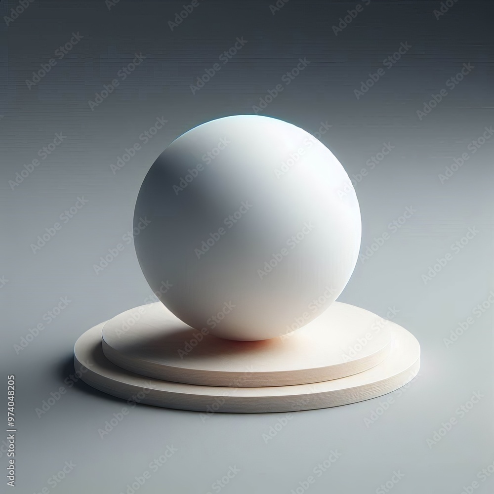 Poster spheres in a 3d render create an intriguing visual of contrasting shapes