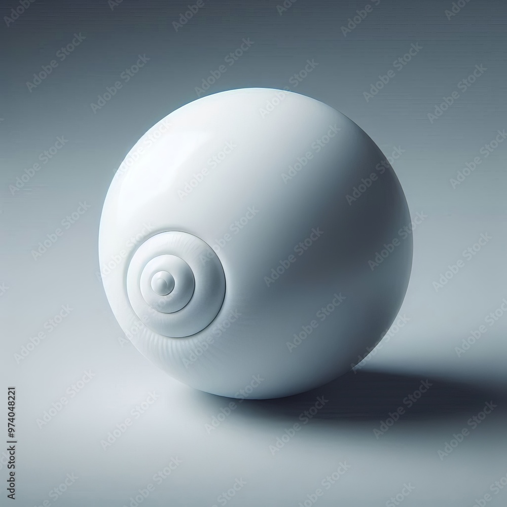 Poster spheres in a 3d render create an intriguing visual of contrasting shapes