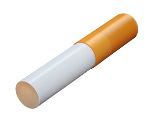 Cigarette 3D render icon isolated on white background