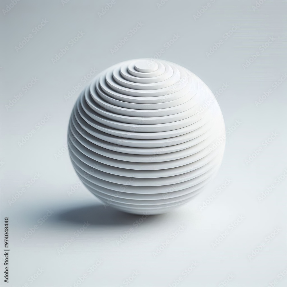 Poster spheres in a 3d render create an intriguing visual of contrasting shapes