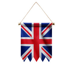 Fototapeta premium Traditional UK National Flag Wall Hanging with Rope