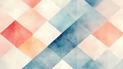 Muted Geometric Diamond Pattern in Soft Colors
