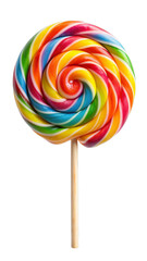 Vibrant Rainbow Lollipop Candy