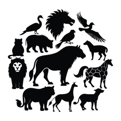 Wild Animal Silhouettes in Vector Format for Nature and Wildlife Designs