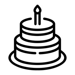 birthday cake Line Icon