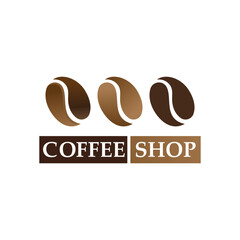 Coffee bean logo and symbol shop image vector