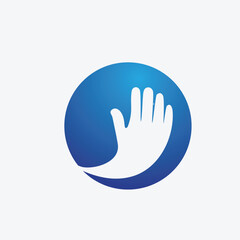 Hand care logo vector image app