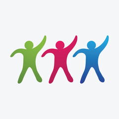 Human character logo sign