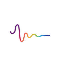 Sound waves logo line vector
