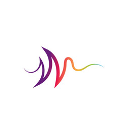 Sound waves logo line vector