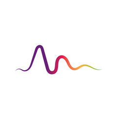 Sound waves logo line vector
