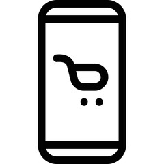 Simple vector icon smartphone store