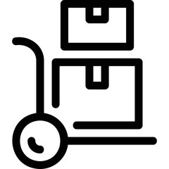 Simple vector icon hand pallet truck