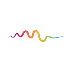 Sound waves logo line vector
