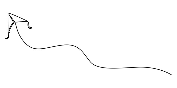 recommend clip art: Kite   continuous one line drawing of outline vector illustration, Vector Kite, Continuous one line drawing of kite line art drawing vector illustration, Kite One line drawing on white background