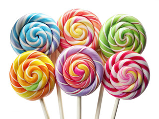 Rainbow Lollipop Candy Close-Up