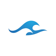 Water wave icon vector