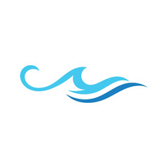Water wave icon vector