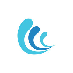 Water wave icon vector