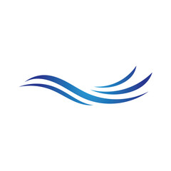 Water wave icon vector