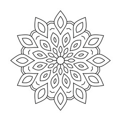 Circular pattern in the form of a mandala. tatoo mandala. Mehndi style. Decorative pattern in oriental style. Coloring book page