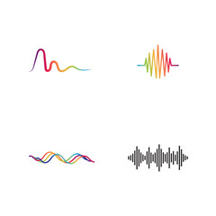 Sound waves vector illustration