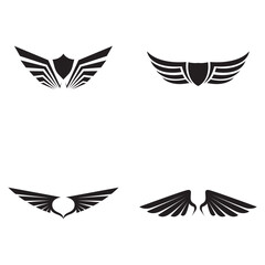 Falcon wing  Logo Template vector