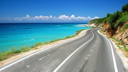 An endless road leading to success  a journey towards achieving your dreams and goals