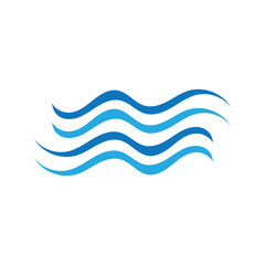 Water wave icon vector