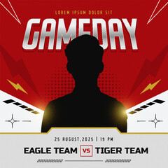 Esport gameday social media post banner template © Randa