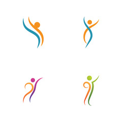 Human character logo sign