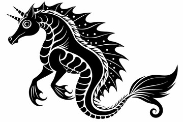 black and white dragon