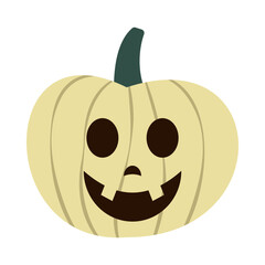 Pumpkin on a white background. The main symbol of the Happy Halloween holiday. Thanksgiving and Harvesting illustration