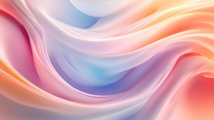 Obraz premium Abstract Wavy Background with Soft Pastel Colors