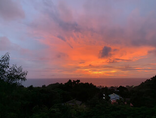 sunset in the mountains