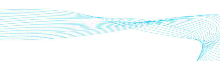 abstract blue line wave background. light lines wavy flowing dynamic in blue colors isolated on white background. AI technology, digital, communication, 5G, science, music. vector illustration