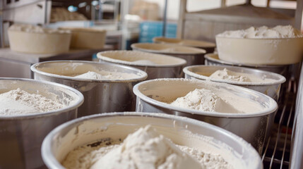 Fototapeta premium Dough Hoppers: Containers for holding and dispensing large volumes of dough