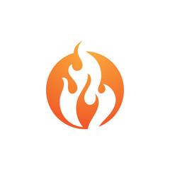 Fire logo vector illustration design template