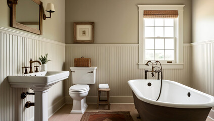 Designing a bathroom in Farmhouse Style, Bathroom model.