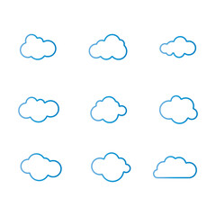 Cloud template vector