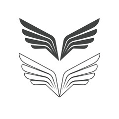 Falcon wing  Logo Template vector