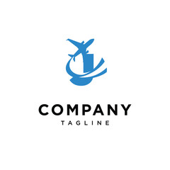 Letter J Aviation Plane logo icon vector