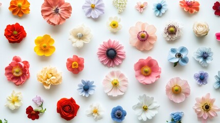 Colored Flowers on White Table
