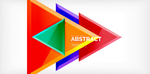 Triangle glass shapes geometric abstract background. Vector Illustration For Wallpaper, Banner, Background, Card, Book Illustration, landing page