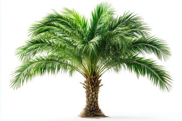 Obraz premium Palm tree isolated on the white background. AI generative image.